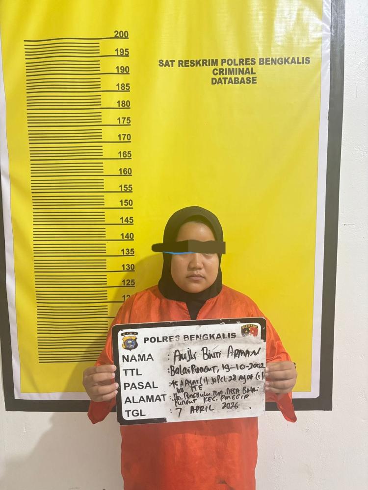 Polres Bengkalis Tetapkan Wanita Tersangka Penipuan Modus “Orang Pintar”, Korban Rugi Rp18 Juta